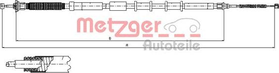 Metzger 12.0717 - Трос, гальмівна система autozip.com.ua