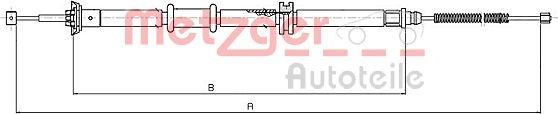 Metzger 12.0733 - Трос, гальмівна система autozip.com.ua