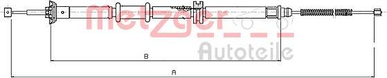 Metzger 12.0732 - Трос, гальмівна система autozip.com.ua