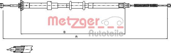 Metzger 12.0725 - Трос, гальмівна система autozip.com.ua