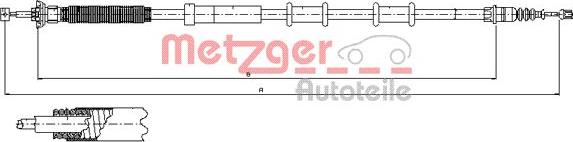 Metzger 12.0720 - Трос, гальмівна система autozip.com.ua