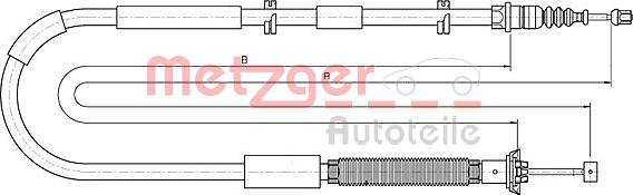 Metzger 12.0723 - Трос, гальмівна система autozip.com.ua