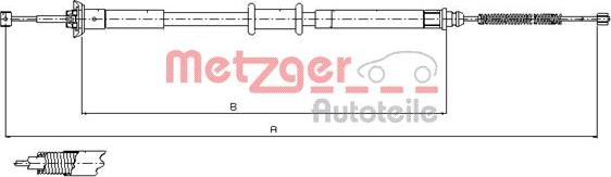 Metzger 12.1500 - Трос, гальмівна система autozip.com.ua