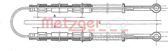 Metzger 12.102E - Трос, гальмівна система autozip.com.ua