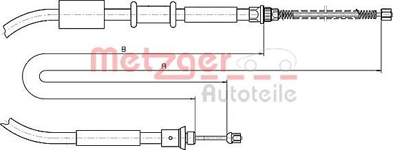 Metzger 1281P2 - Трос, гальмівна система autozip.com.ua