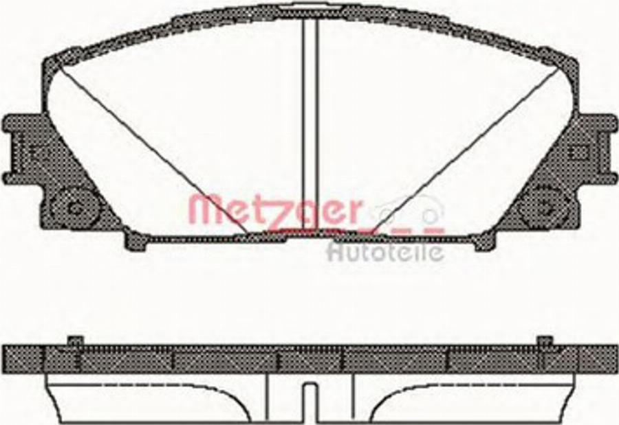 Metzger 1224.10 - Гальмівні колодки, дискові гальма autozip.com.ua