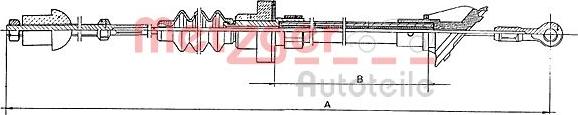 Metzger 12.202E - Трос, управління зчепленням autozip.com.ua