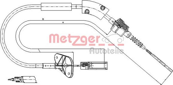 Metzger 12.7202 - Трос, управління зчепленням autozip.com.ua