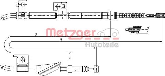 Metzger 17.4034 - Трос, гальмівна система autozip.com.ua