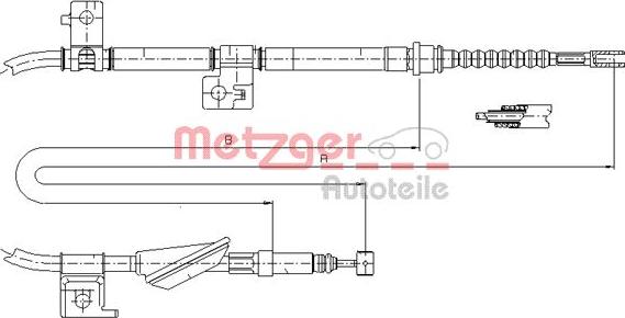 Metzger 17.4035 - Трос, гальмівна система autozip.com.ua