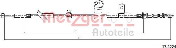 Metzger 17.4224 - Трос, гальмівна система autozip.com.ua