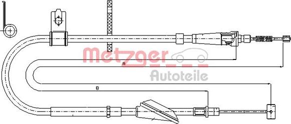 Metzger 17.5045 - Трос, гальмівна система autozip.com.ua