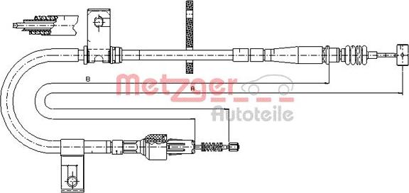 Metzger 17.5040 - Трос, гальмівна система autozip.com.ua