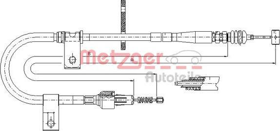 Metzger 17.5041 - Трос, гальмівна система autozip.com.ua