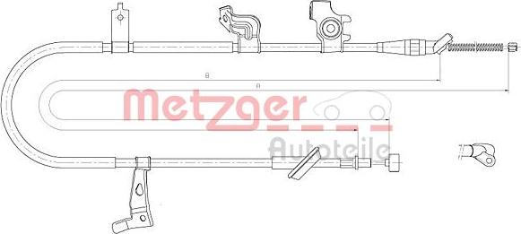Metzger 17.5060 - Трос, гальмівна система autozip.com.ua