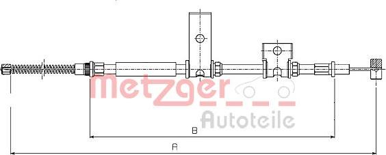 Metzger 17.5013 - Трос, гальмівна система autozip.com.ua