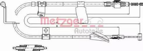 Metzger 17.5036 - Трос, гальмівна система autozip.com.ua
