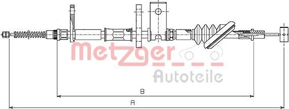 Metzger 17.5020 - Трос, гальмівна система autozip.com.ua