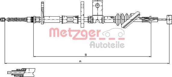 Metzger 17.5021 - Трос, гальмівна система autozip.com.ua
