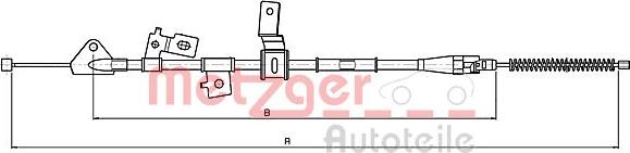 Metzger 17.5070 - Трос, гальмівна система autozip.com.ua