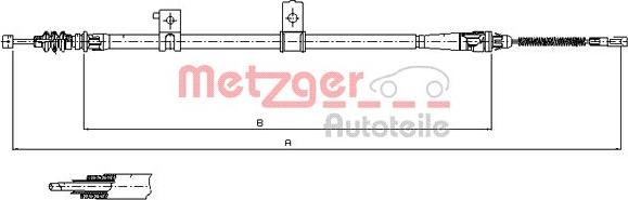 Metzger 17.6032 - Трос, гальмівна система autozip.com.ua