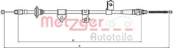 Metzger 17.6026 - Трос, гальмівна система autozip.com.ua