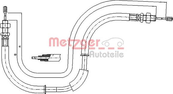 Metzger 17.6105 - Трос, гальмівна система autozip.com.ua