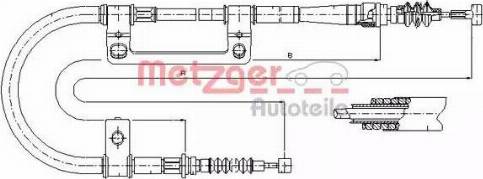 Metzger 17.0578 - Трос, гальмівна система autozip.com.ua