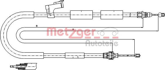 Metzger 17.0684 - Трос, гальмівна система autozip.com.ua