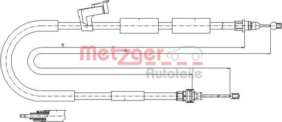 Metzger 17.0685 - Трос, гальмівна система autozip.com.ua