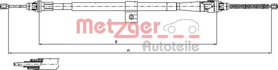 Metzger 17.0007 - Трос, гальмівна система autozip.com.ua