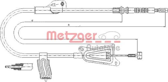 Metzger 17.0124 - Трос, гальмівна система autozip.com.ua