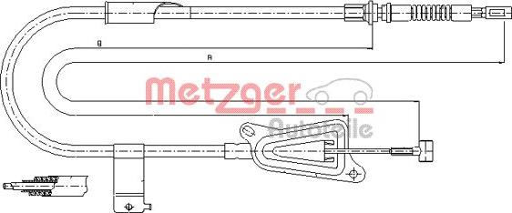 Metzger 17.0125 - Трос, гальмівна система autozip.com.ua
