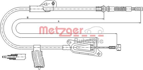 Metzger 17.0126 - Трос, гальмівна система autozip.com.ua