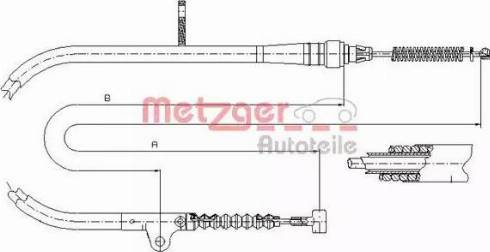 Metzger 17.0202 - Трос, гальмівна система autozip.com.ua