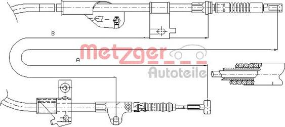 Metzger 17.0235 - Трос, гальмівна система autozip.com.ua