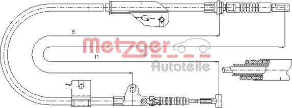 Metzger 17.0236 - Трос, гальмівна система autozip.com.ua