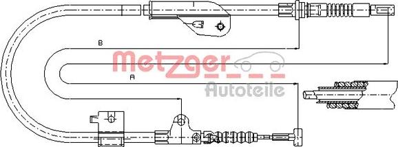Metzger 17.0238 - Трос, гальмівна система autozip.com.ua