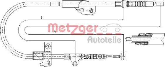 Metzger 17.0237 - Трос, гальмівна система autozip.com.ua