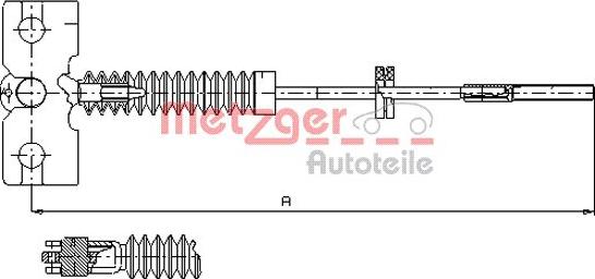 Metzger 17.0221 - Трос, гальмівна система autozip.com.ua