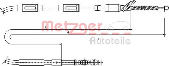 Metzger 17.1446 - Трос, гальмівна система autozip.com.ua