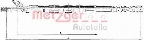 Metzger 17.1441 - Трос, гальмівна система autozip.com.ua