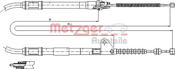 Metzger 17.1414 - Трос, гальмівна система autozip.com.ua