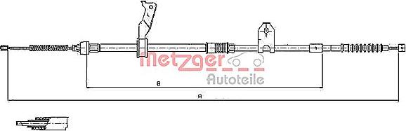 Metzger 17.1480 - Трос, гальмівна система autozip.com.ua