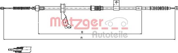 Metzger 17.1481 - Трос, гальмівна система autozip.com.ua