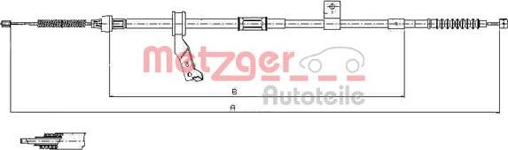 Metzger 17.1483 - Трос, гальмівна система autozip.com.ua