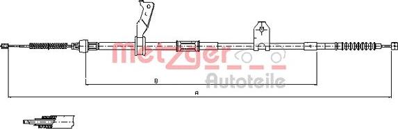 Metzger 17.1482 - Трос, гальмівна система autozip.com.ua