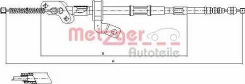 Metzger 17.1550 - Трос, гальмівна система autozip.com.ua