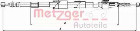 Metzger 17.1521 - Трос, гальмівна система autozip.com.ua