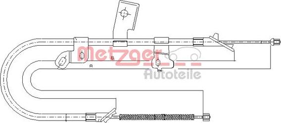 Metzger 17.1071 - Трос, гальмівна система autozip.com.ua